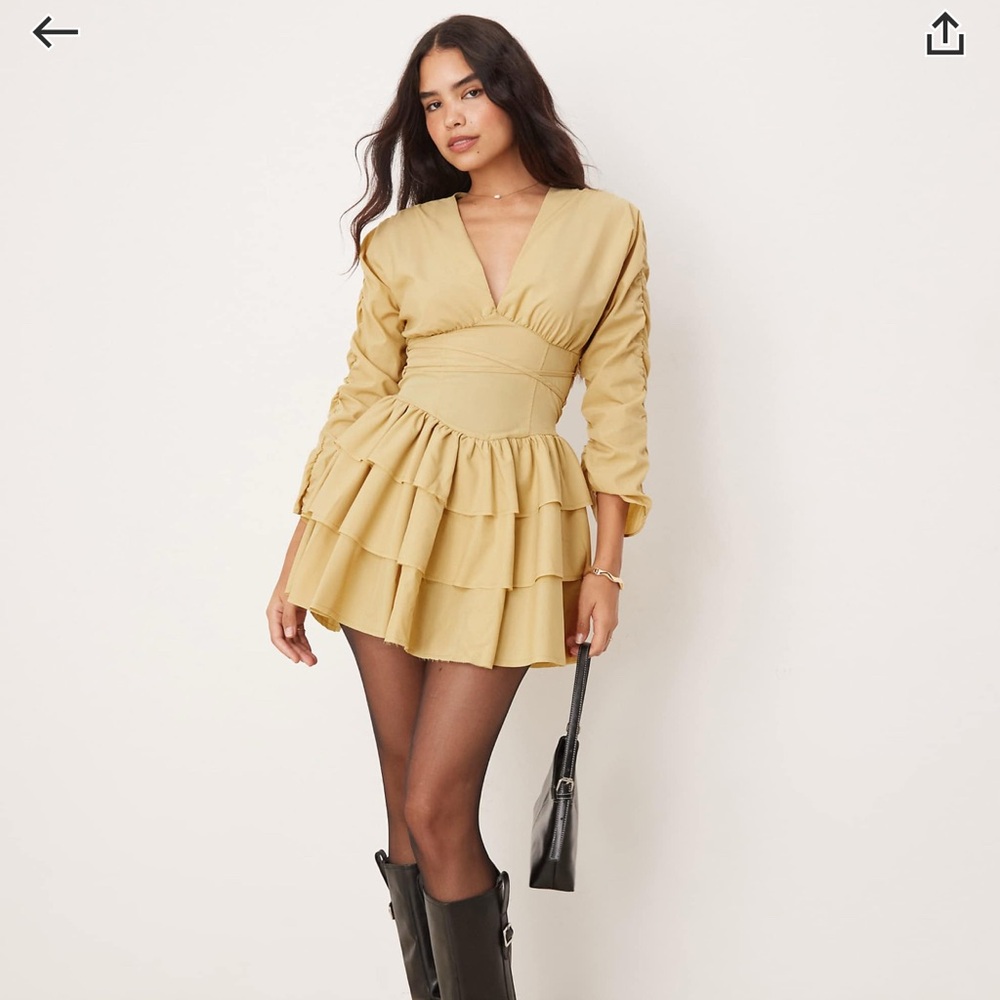 ASOS DESIGN ruffle hem mini dress